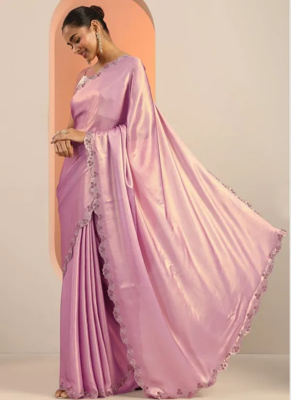 Pastel_Pink_Exclusive_Designer_Pure_Satin_Saree_For_Women