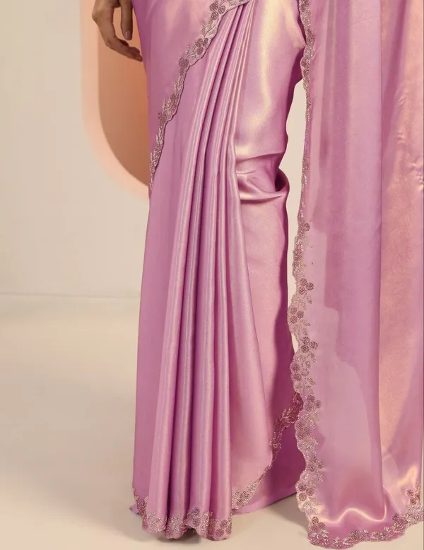 Pastel_Pink_Exclusive_Designer_Pure_Satin_Saree_For_Women