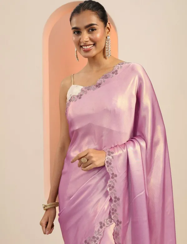 Pastel_Pink_Exclusive_Designer_Pure_Satin_Saree_For_Women