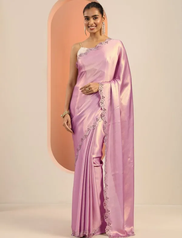 Pastel_Pink_Exclusive_Designer_Pure_Satin_Saree_For_Women