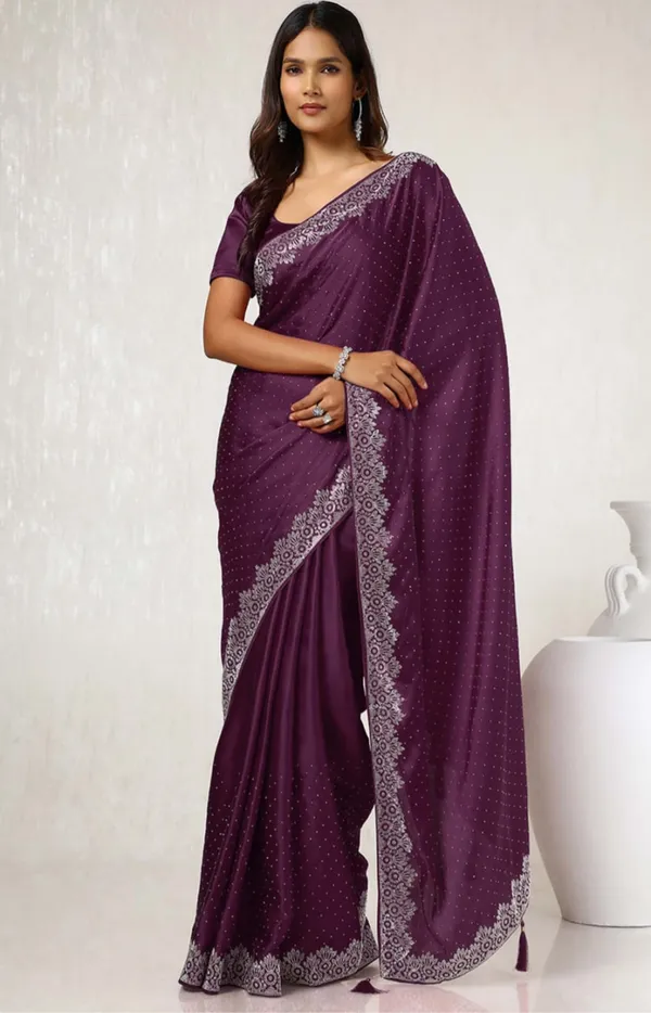Mustard_Heavy_Satin_Silk_Saree_For_Women