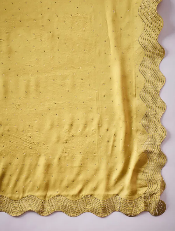 Yellow_Satin_Silk_Saree_For_Women