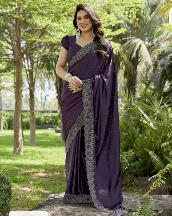 Coffee_Heavy_Satin_Silk_Saree_For_Women
