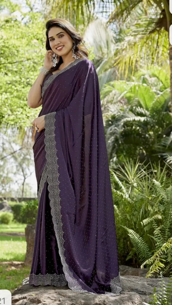 Coffee_Heavy_Satin_Silk_Saree_For_Women