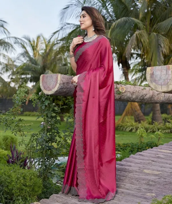 Red_Heavy_Satin_Silk_Saree_For_Women