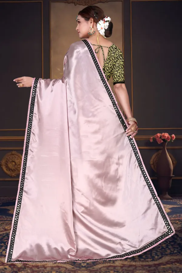 Pastel_Pink_Satin_Slub_Silk_Saree_For_Women