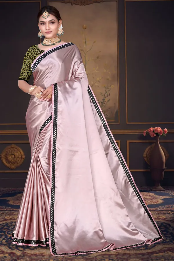 Pastel_Pink_Satin_Slub_Silk_Saree_For_Women