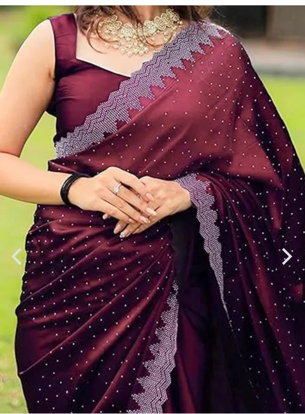 Maroon_Exclusive_Designer_Pure_Satin_Silk_Saree_For_Women