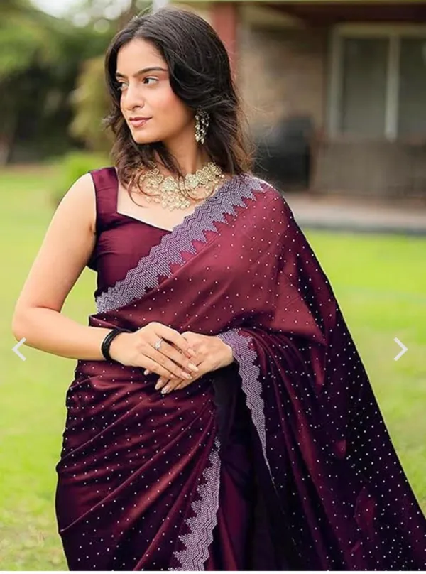 Maroon_Exclusive_Designer_Pure_Satin_Silk_Saree_For_Women