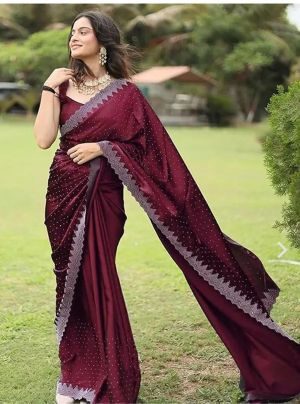 Maroon_Exclusive_Designer_Pure_Satin_Silk_Saree_For_Women
