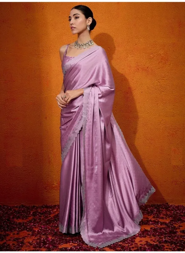 Pastel_Pink_Exclusive_Designer_Pure_Satin_Silk_Saree_For_Women