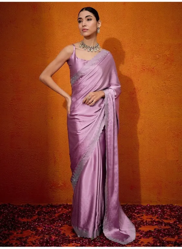 Pastel_Pink_Exclusive_Designer_Pure_Satin_Silk_Saree_For_Women
