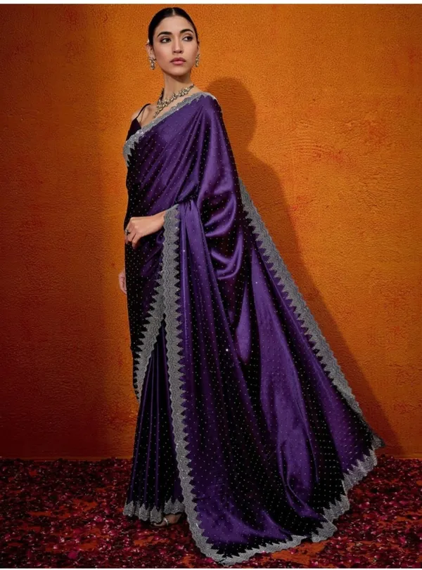 Purple_Exclusive_Designer_Pure_Satin_Silk_Saree_For_Women