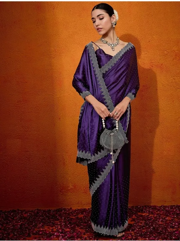 Purple_Exclusive_Designer_Pure_Satin_Silk_Saree_For_Women