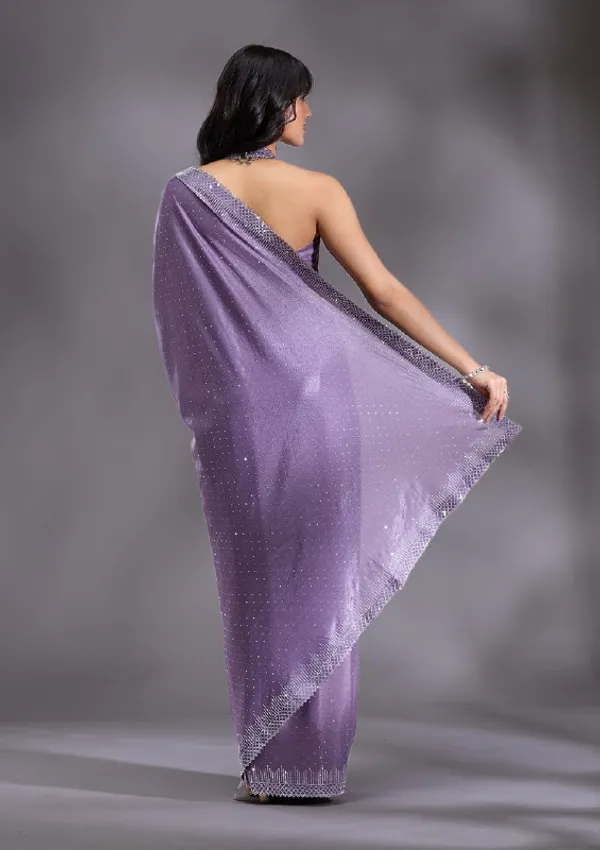 Lavendar_Heavy_Satin_Silk_Saree_For_Women
