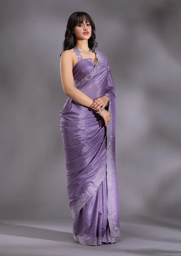 Lavendar_Heavy_Satin_Silk_Saree_For_Women