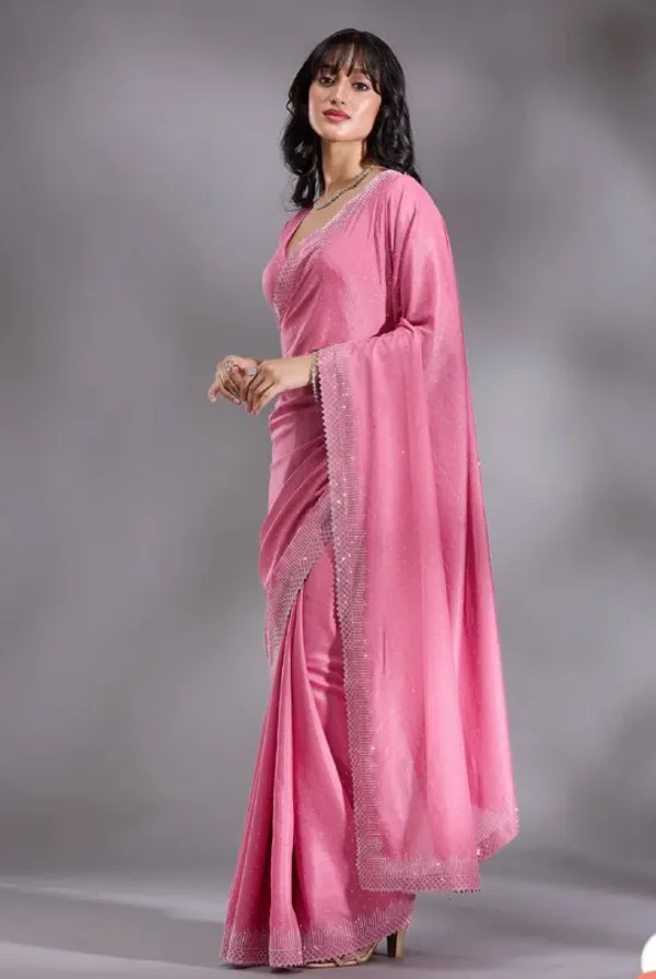 Pink_Heavy_Satin_Silk_Saree_For_Women