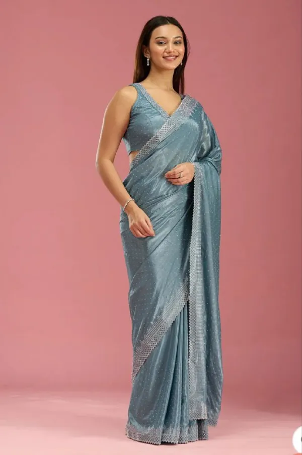 Ice_Blue_Heavy_Satin_Silk_Saree_For_Women