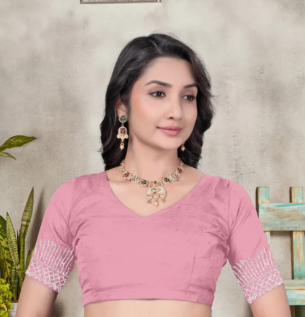 Pistal_Pink_Satin_Silk_Saree_with_Swarovski_Stone_Work_&_Elegant_Cut_Work_Border
