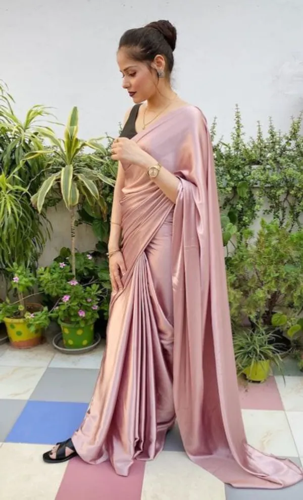 Pastel_Pink_Plain_Satin_Silk_Saree_For_Women