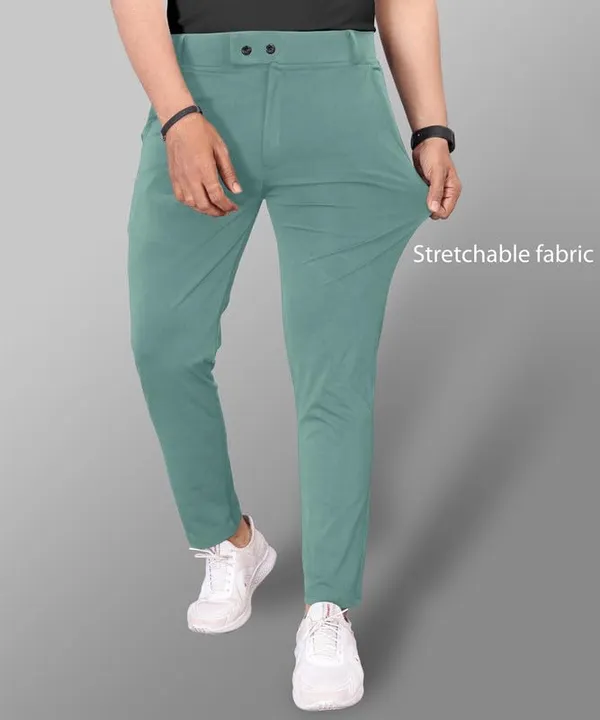Mint_Green_Premium_Cotton_Blend_Casual_Trousers_For_Men