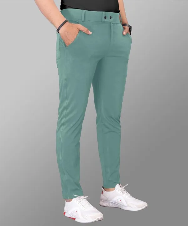 Mint_Green_Premium_Cotton_Blend_Casual_Trousers_For_Men