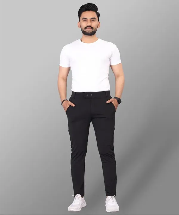 Black_Premium_Cotton_Blend_Casual_Trousers_For_Men
