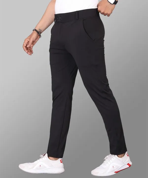 Black_Premium_Cotton_Blend_Casual_Trousers_For_Men