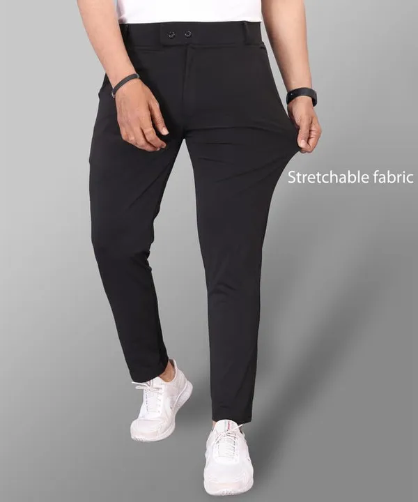 Black_Premium_Cotton_Blend_Casual_Trousers_For_Men