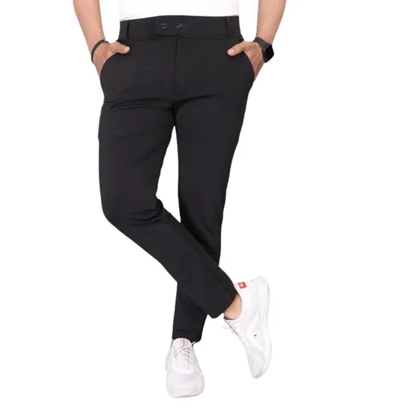 Black_Premium_Cotton_Blend_Casual_Trousers_For_Men