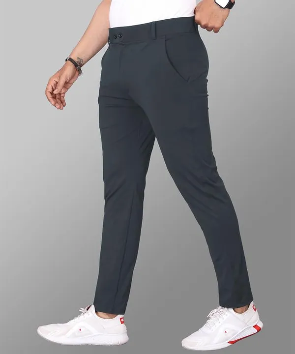 Dark_Grey_Premium_Cotton_Blend_Casual_Trousers_For_Men
