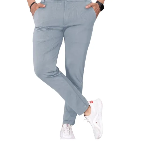 Silver_Premium_Cotton_Blend_Casual_Trousers_For_Men