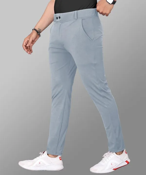 Silver_Premium_Cotton_Blend_Casual_Trousers_For_Men