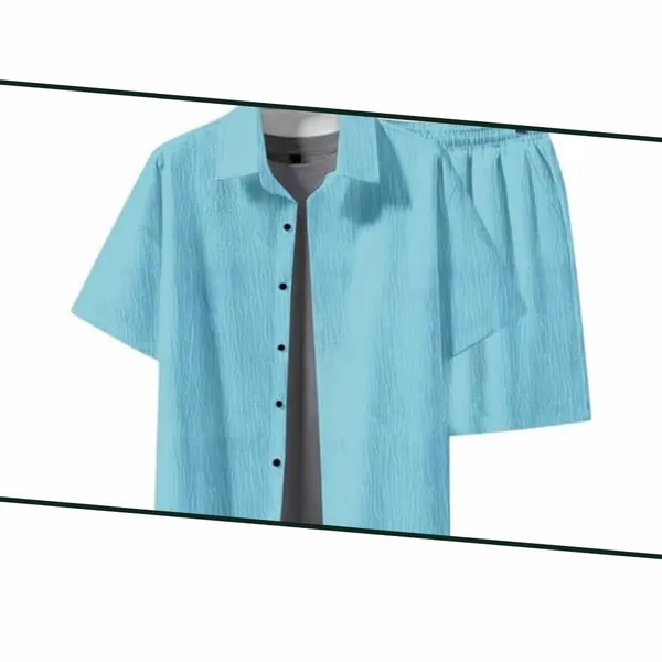 Sky_Premium_Cotton_Shirt_&_Shorts_Set_For_Men
