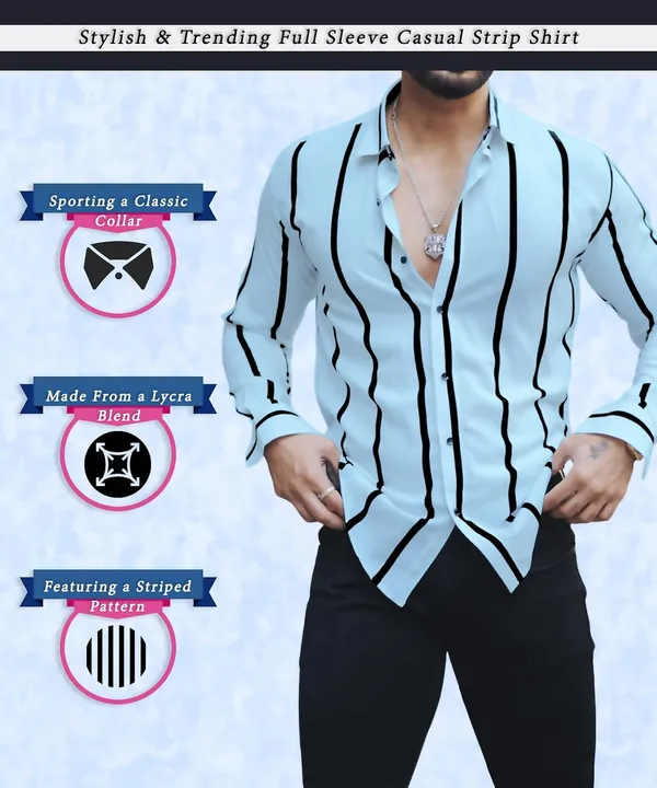 Sky_Premium_Lycra_Blend_Striped_Shirt_For_Men