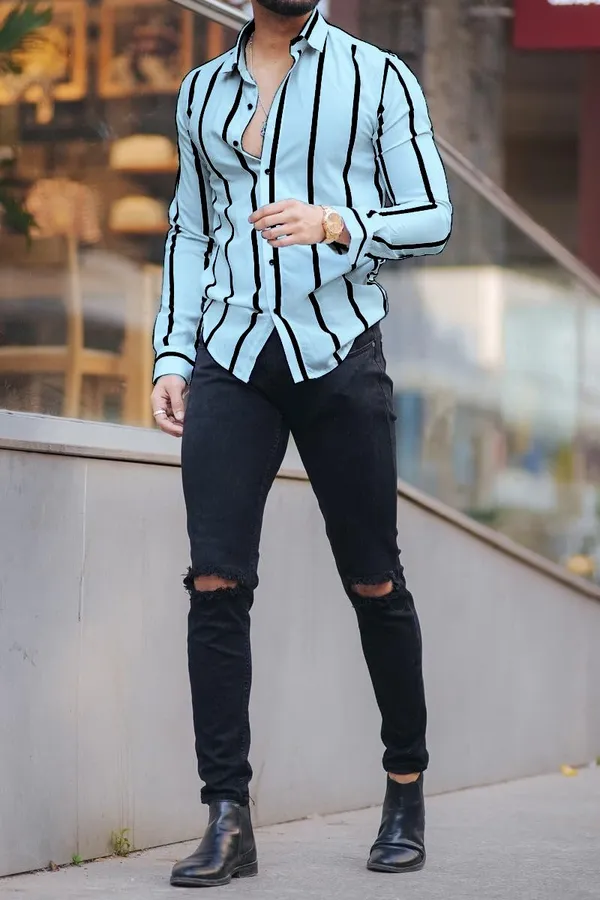 Sky_Premium_Lycra_Blend_Striped_Shirt_For_Men