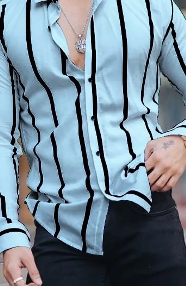 Sky_Premium_Lycra_Blend_Striped_Shirt_For_Men