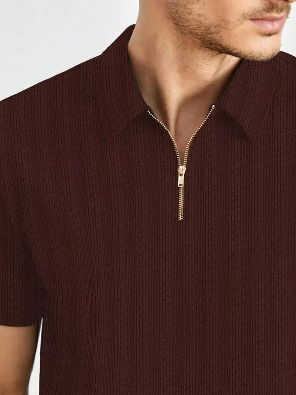 Coffee_Premium_Polyester_Polo_T-Shirt_For_Men