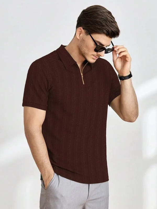 Coffee_Premium_Polyester_Polo_T-Shirt_For_Men