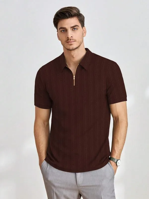 Coffee_Premium_Polyester_Polo_T-Shirt_For_Men