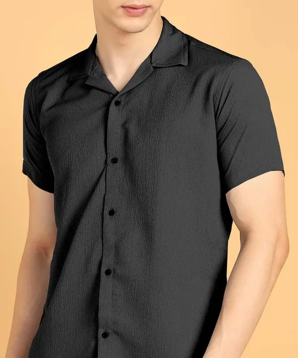 Black_Premium_Cotton_Blend_Half_Sleeve_Casual_Shirt_For_Men