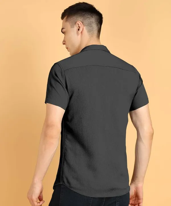 Black_Premium_Cotton_Blend_Half_Sleeve_Casual_Shirt_For_Men