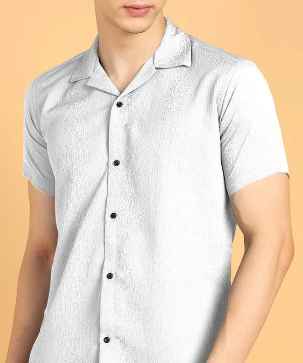 White_Premium_Cotton_Blend_Casual_Shirt_For_Men