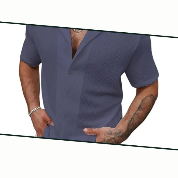Grey_Premium_Cotton_Blend_Casual_Shirt_For_Men