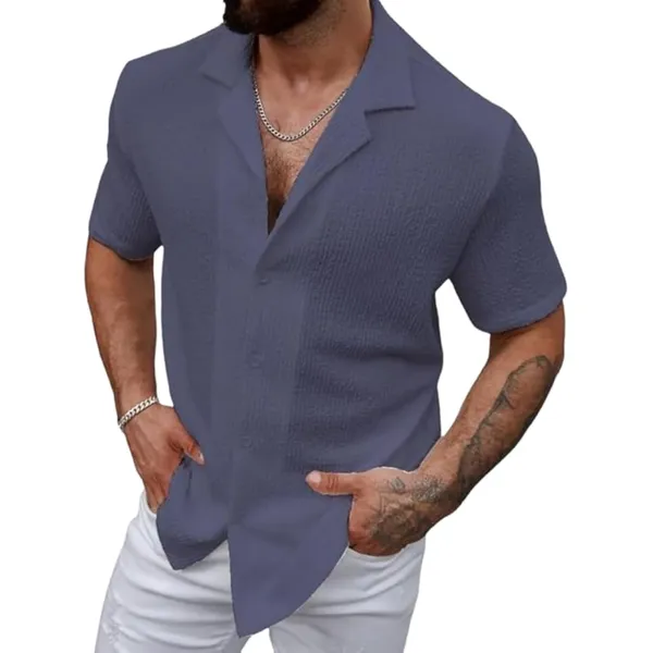 Grey_Premium_Cotton_Blend_Casual_Shirt_For_Men