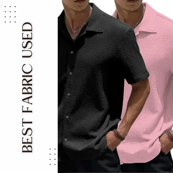 Black_&_Pink_Premium_Poly_Cotton_Casual_Shirt_For_Men_(Pack_Of_2)