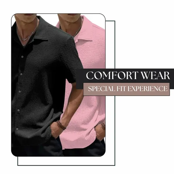 Black_&_Pink_Premium_Poly_Cotton_Casual_Shirt_For_Men_(Pack_Of_2)