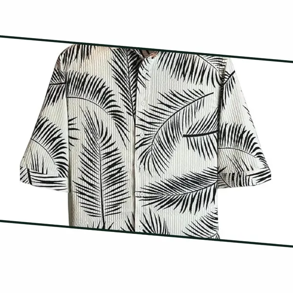 White_Premium_Corduroy_Printed_Shirt_For_Men