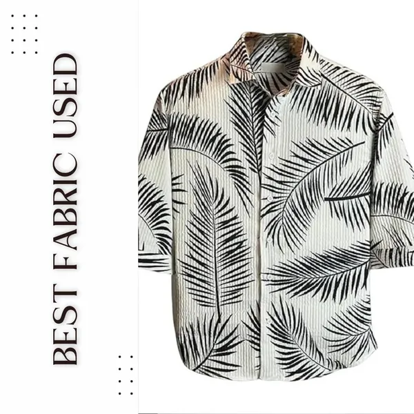 White_Premium_Corduroy_Printed_Shirt_For_Men