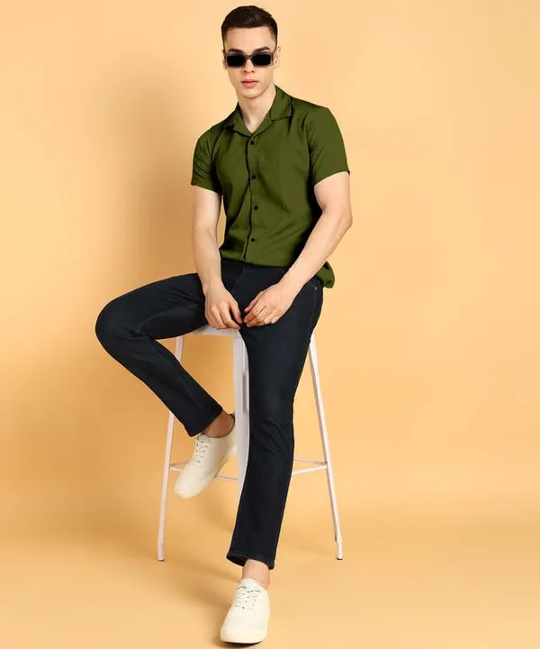 Green_Premium_Corduroy_Casual_Shirt_For_Men